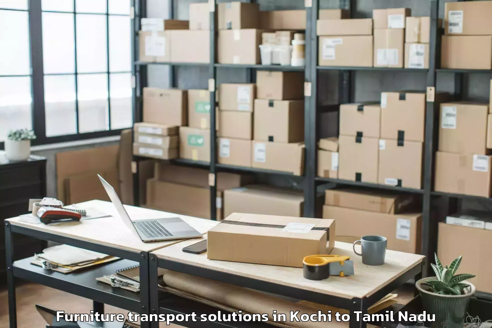 Professional Kochi to Mallasamudram Furniture Transport Solutions